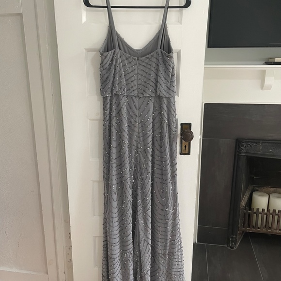 Sequin Blouson Dress in Grey Size 4 - Picture 2 of 3
